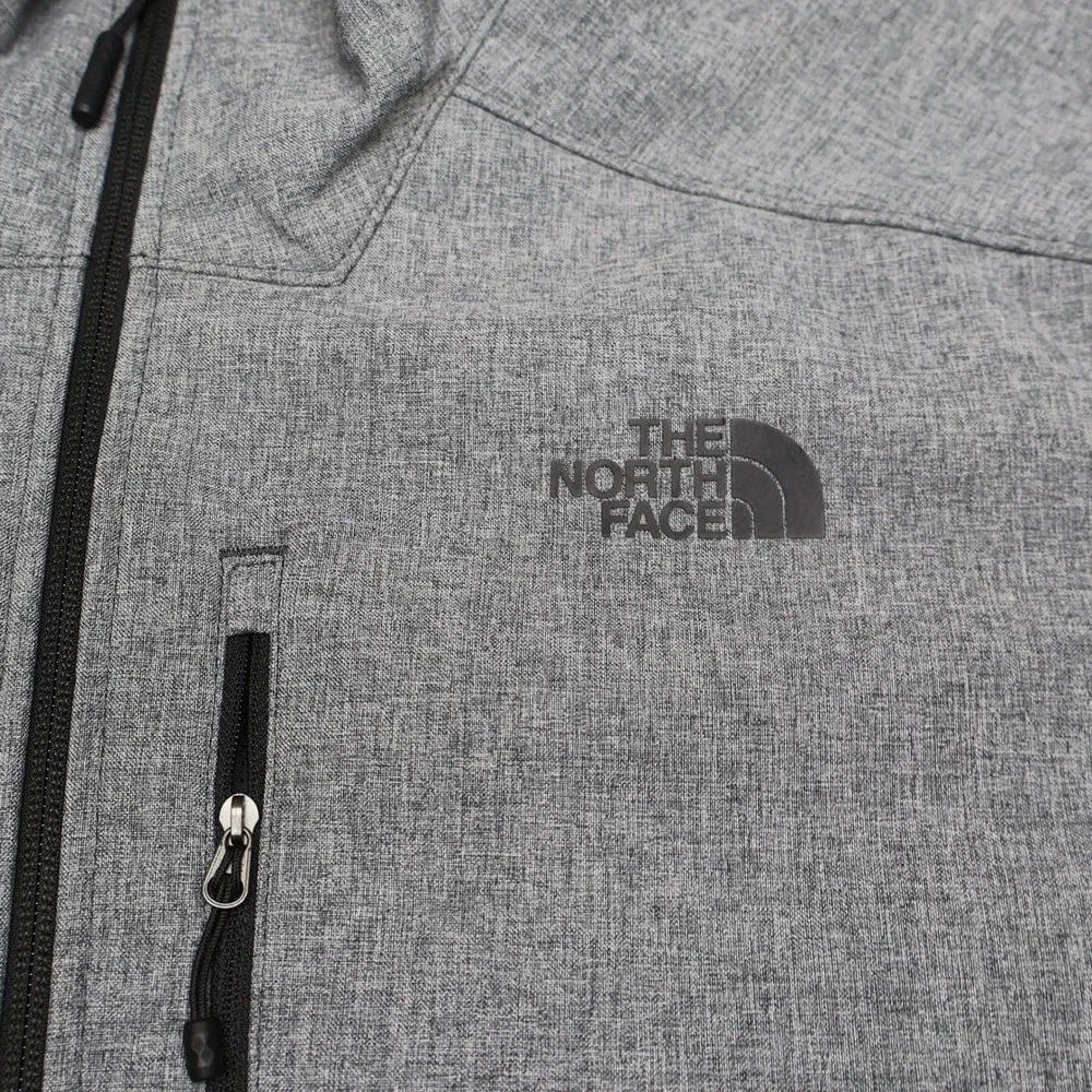 North Face Jacket Mens XL Grey WindWall Apex Barrier Softshell Full Zip LOGO